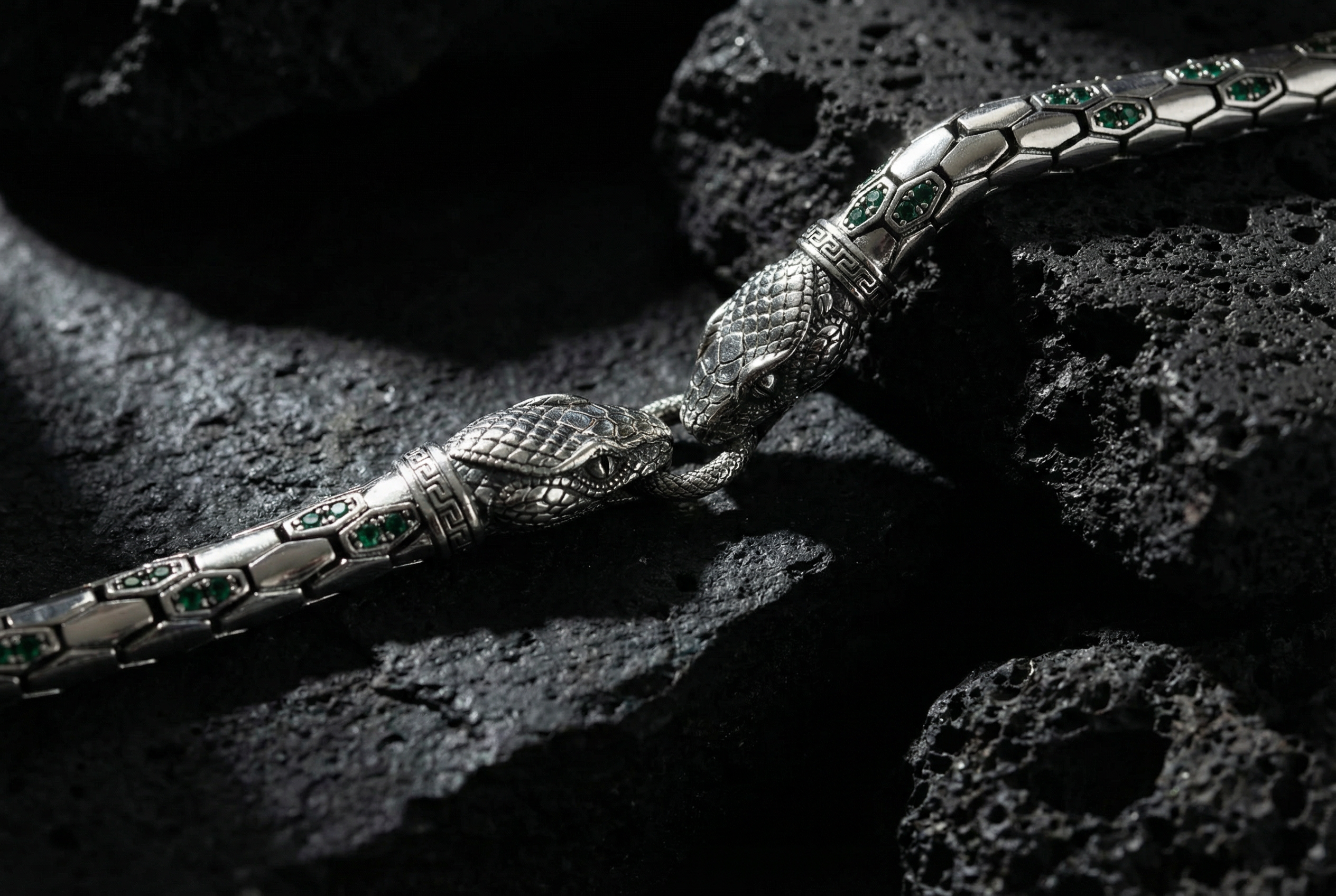 Serpentis - The Bound Serpents Silver Bracelet - Image 3